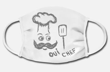 Mund Nasen Schutz mit dem Logo Oui Chef
