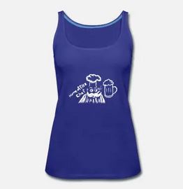 Frauen Tanktop mit einem Bild von einem Koch mit dem Spruch Oui Chef
